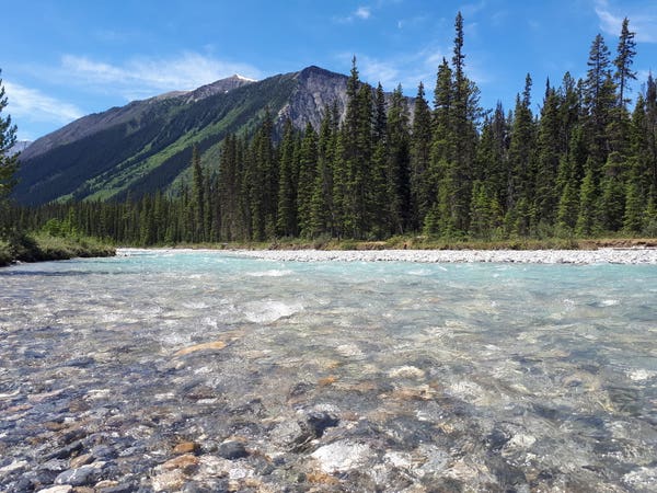 Redstreak Campground Review Crossing the River to Paint Pots