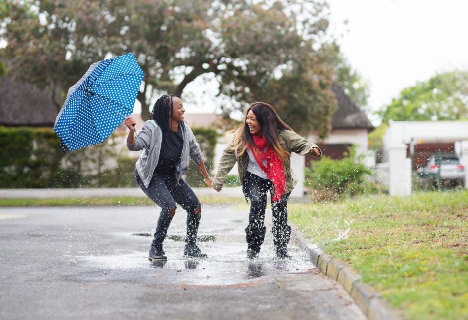 Jumping in puddles