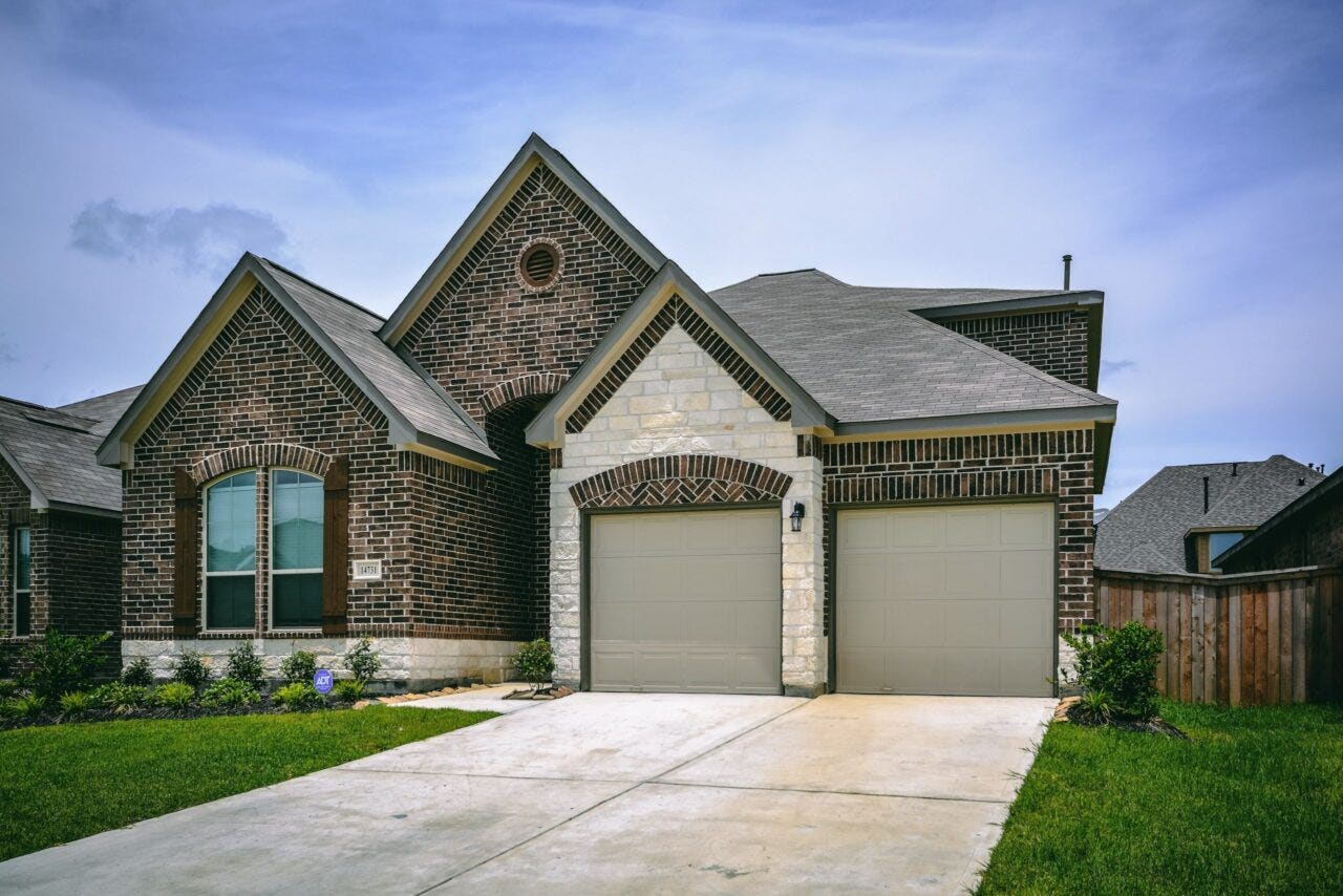 Brick and stone home.