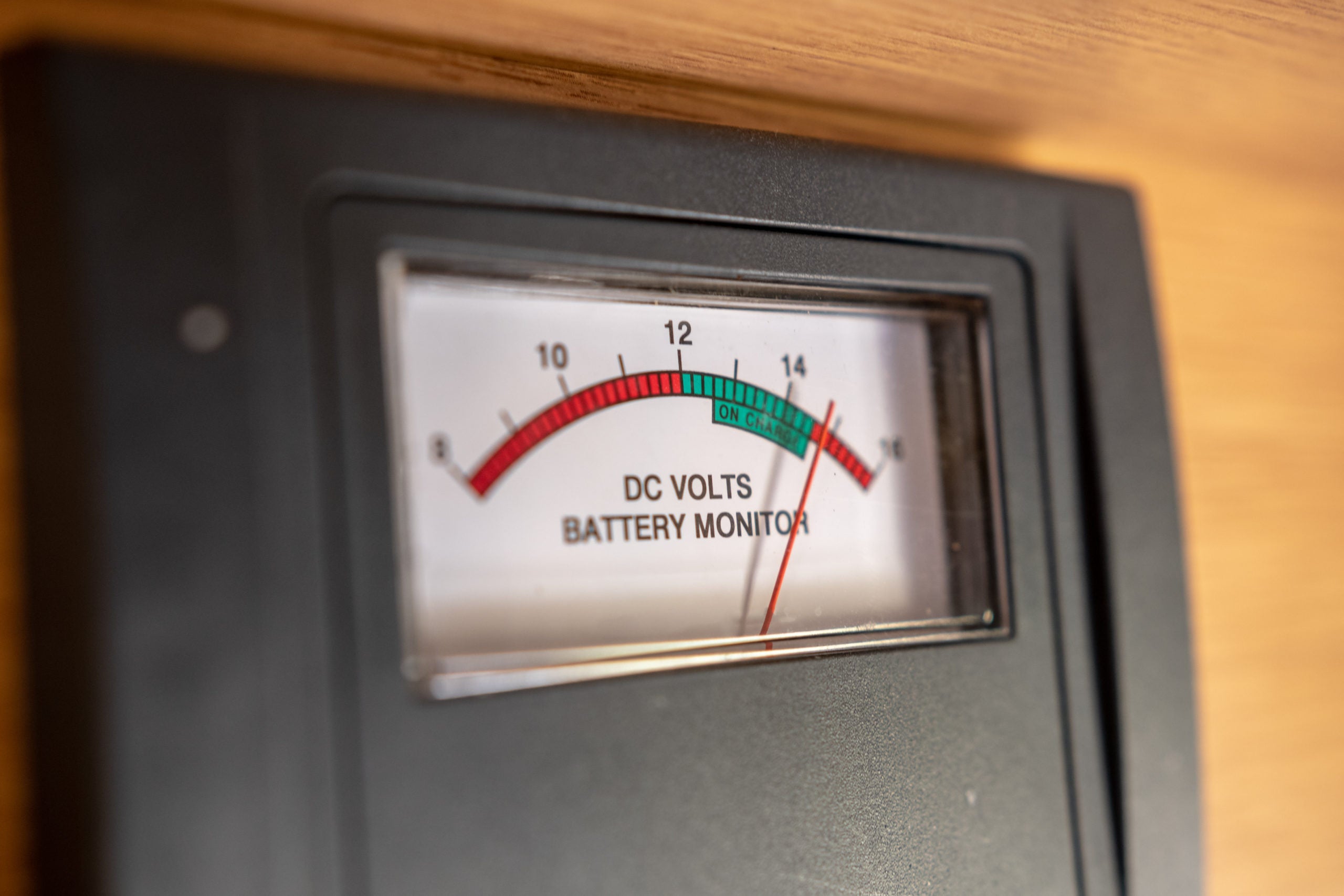 DC Volts indicator battery monitor in Australian campervan
