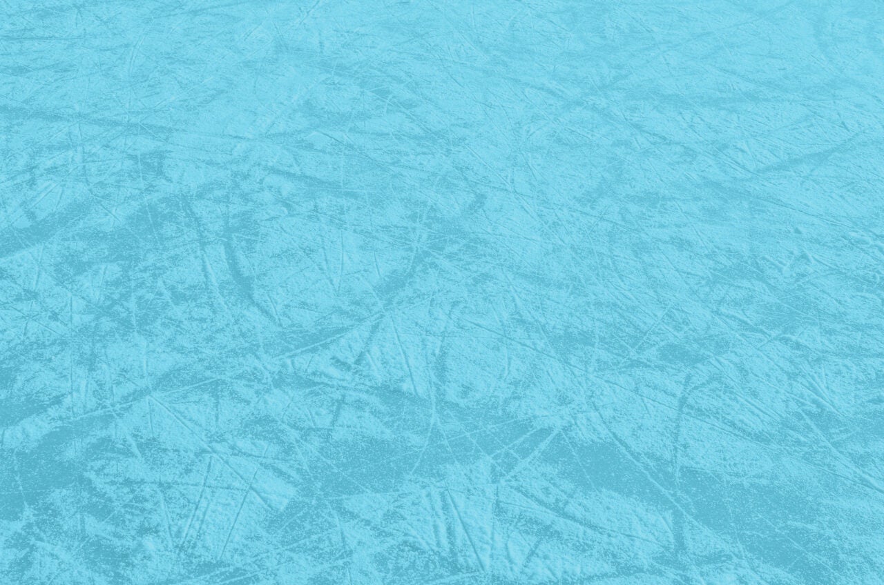 Ice rink texture covered with snow