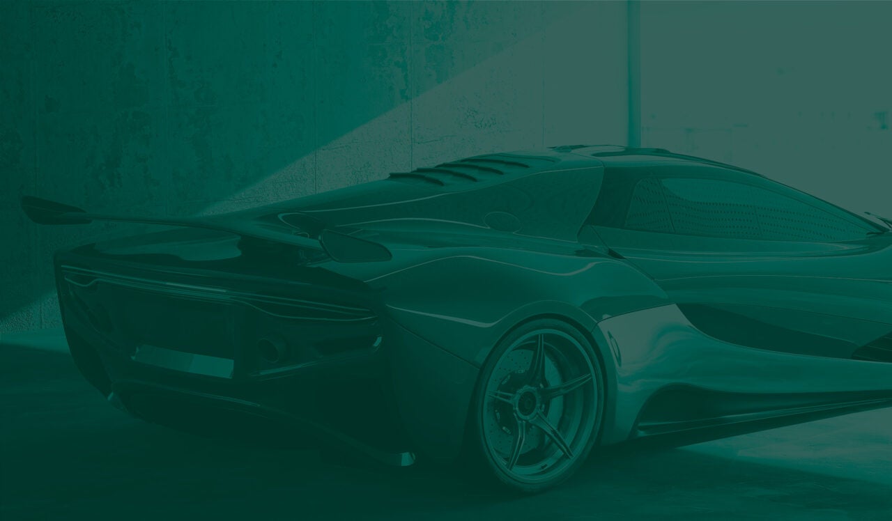 Back view of a Luxury Sports Car