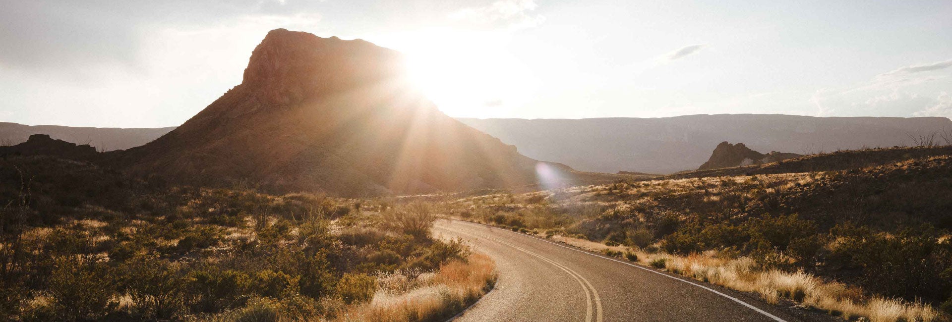 Road through plains