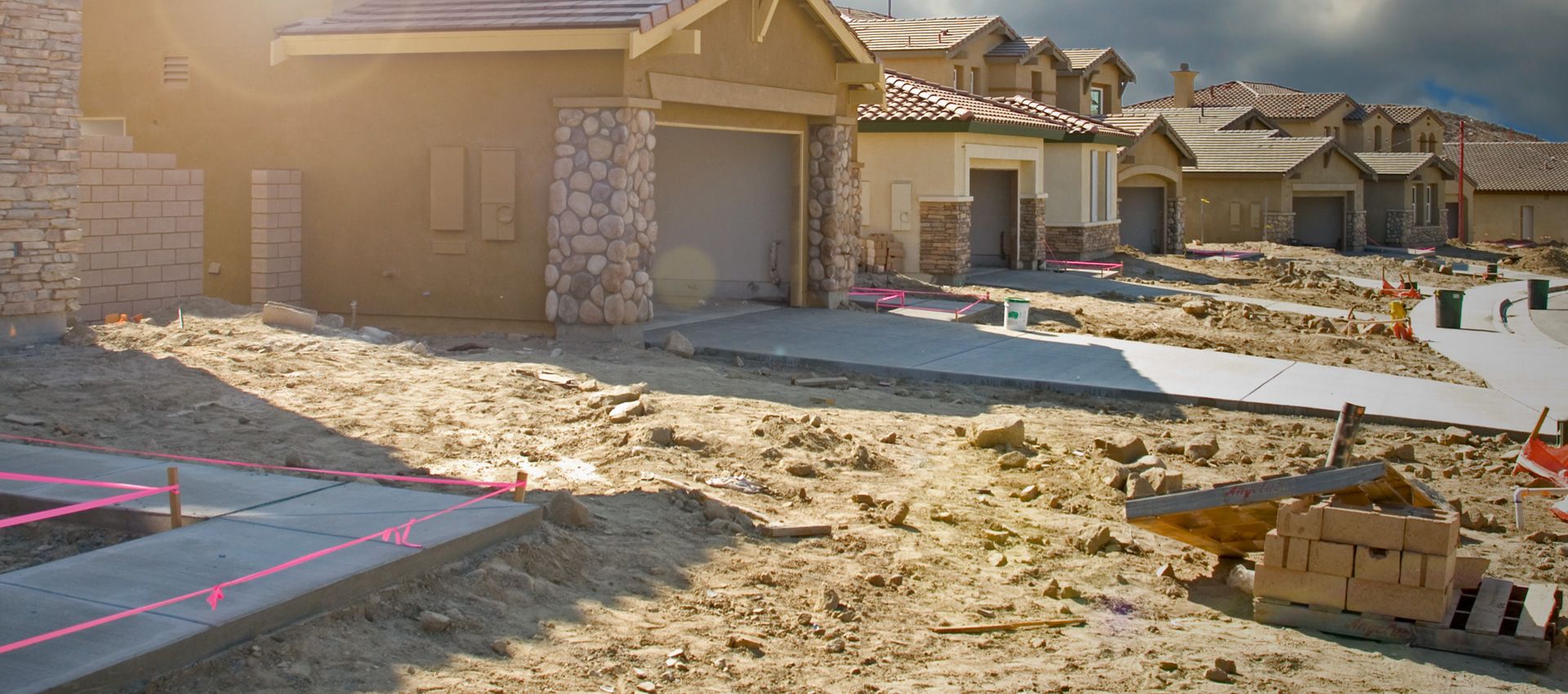 Construction in a new residential community