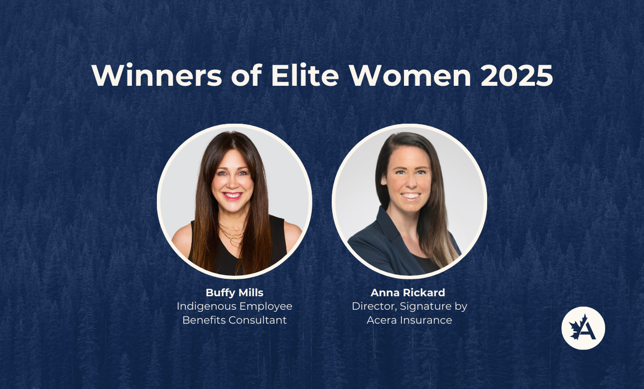 Photo of Acera Insurance's Buffy Mills and Anna Rickard, both of whom were recipients of 2025 Elite Women awards.