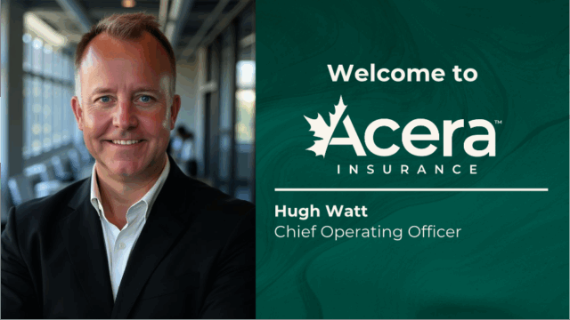 Image of Hugh Watt, who was announced as COO of Acera Insurance in May 2025.