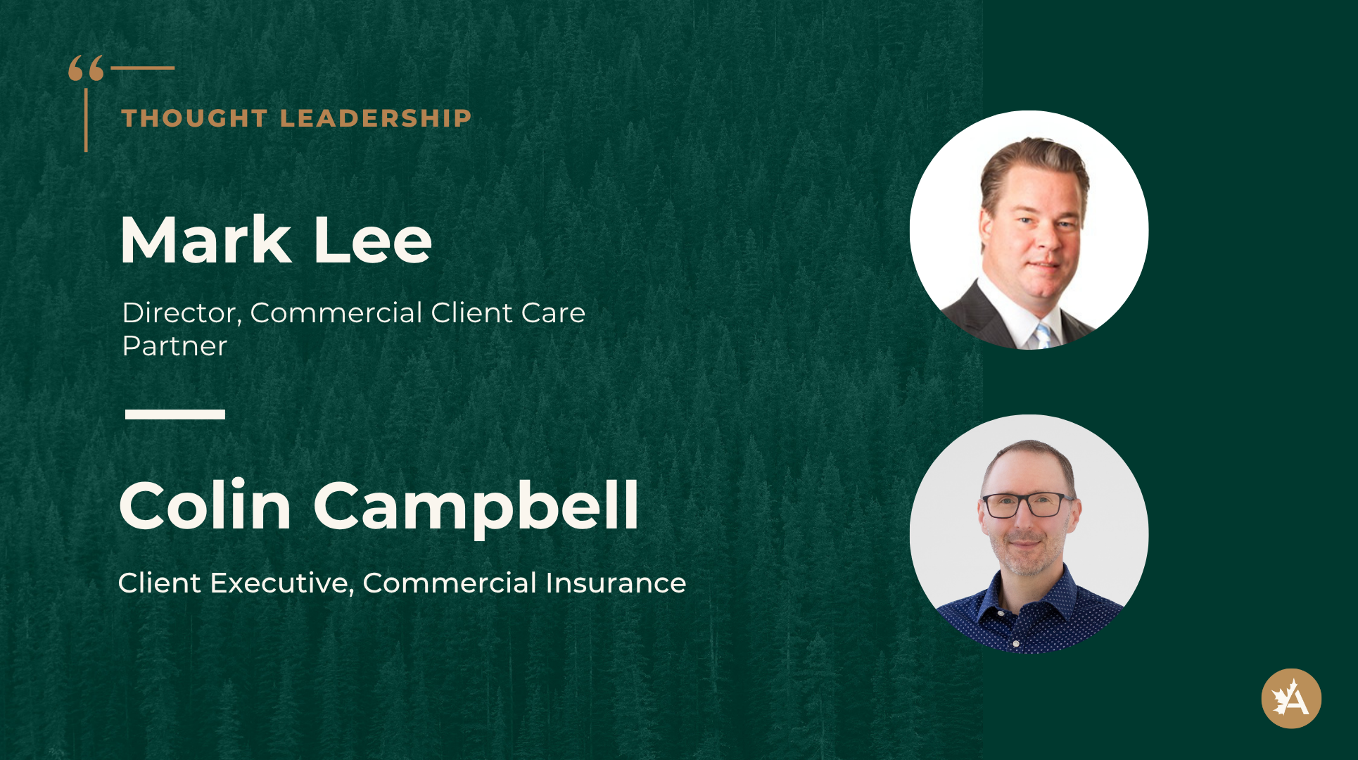 Photo of Mark Lee and Colin Campbell of Acera Insurance.
