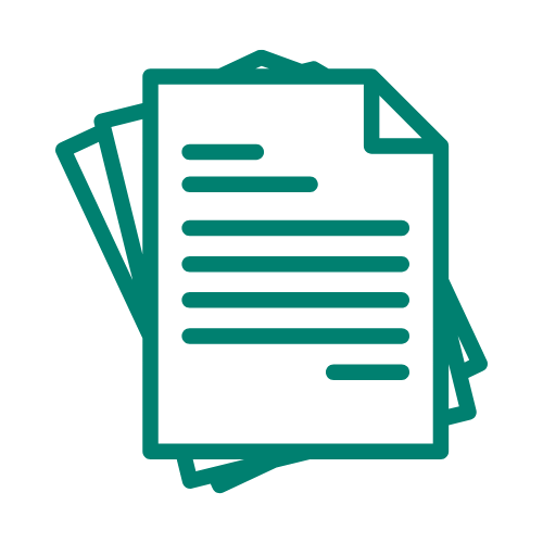 A paperwork icon to indicate clauses in a contractor that could increase a property owner's liability.
