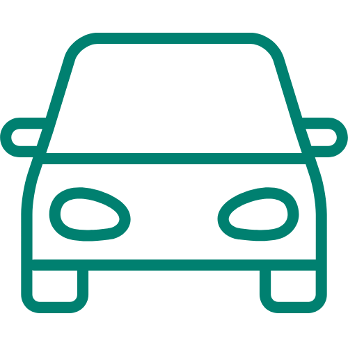 A car icon to represent liability that can arise from use of rental vehicles or employees using their personal vehicles for business purposes.