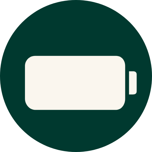 A full battery icon representing how the full policy limit will be available for each claim made during a policy period without a general aggregate.