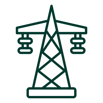 Icon of transmission tower for electricity.