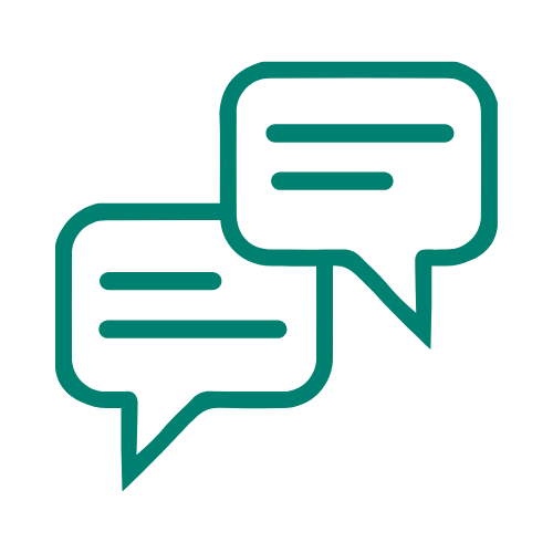 A messages icon to represent snow removal contractor contact information