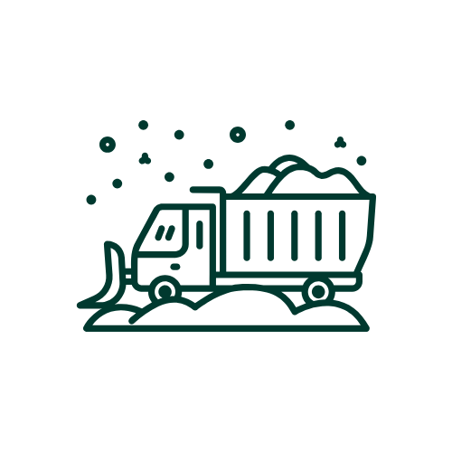 Snow plow icon to represent strata and condo corporation snow removal