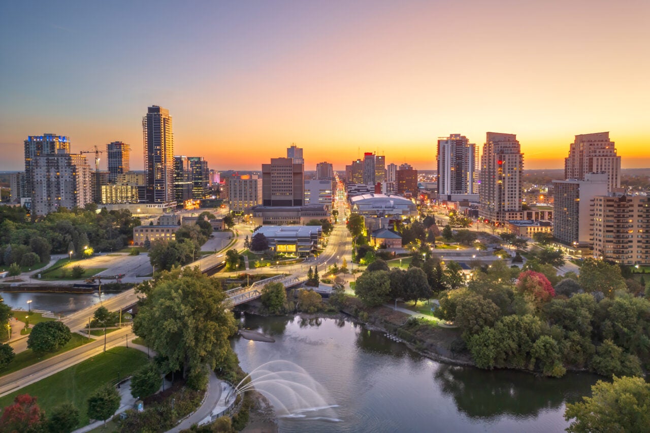 London, Ontario, Canada Skyline at twilight.