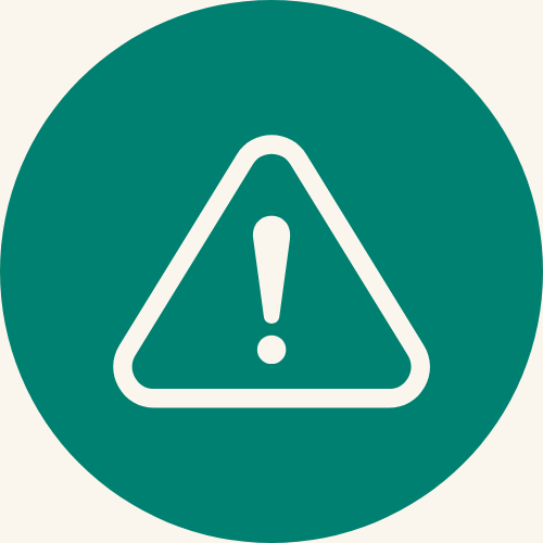 A caution icon to represent risk exposure