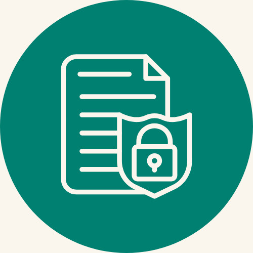 A paperwork icon to represent parametric insurance policy terms