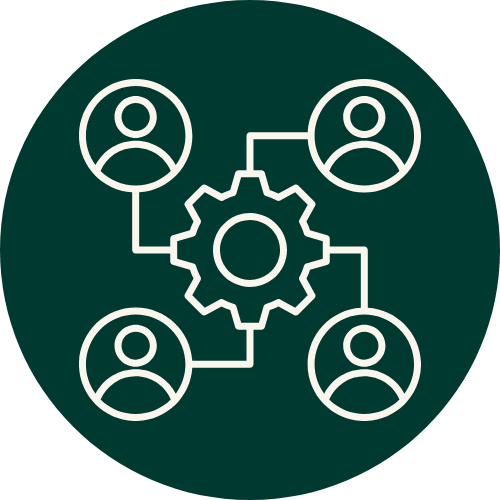 Supply chain structure icon
