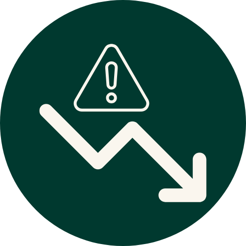 Icon showing a loss warning
