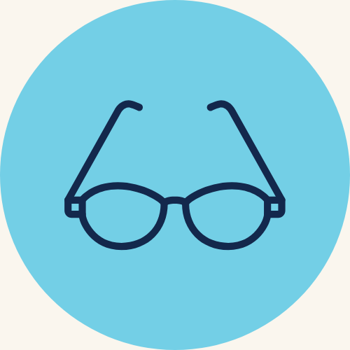 An eyeglasses icon representing coverage for damage to personal items under Ontario auto insurance