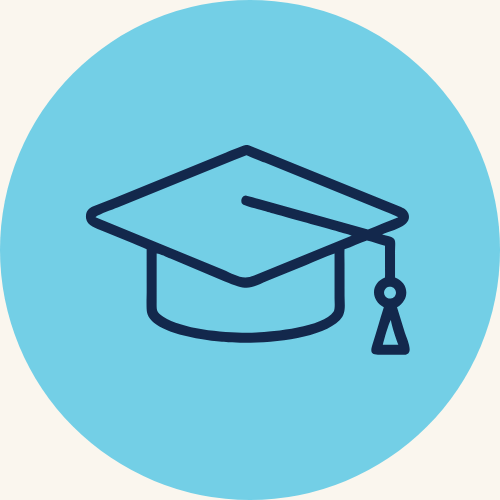 A graduate cap icon representing the non-earner benefit under Ontario auto insurance