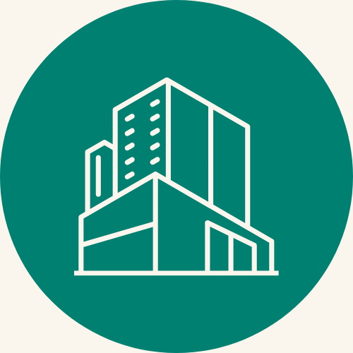 building icon to represent delay in completion and delay in start up insurance