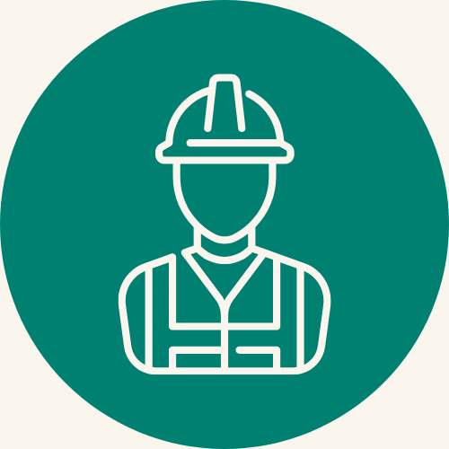 construction worker icon representing professional liability