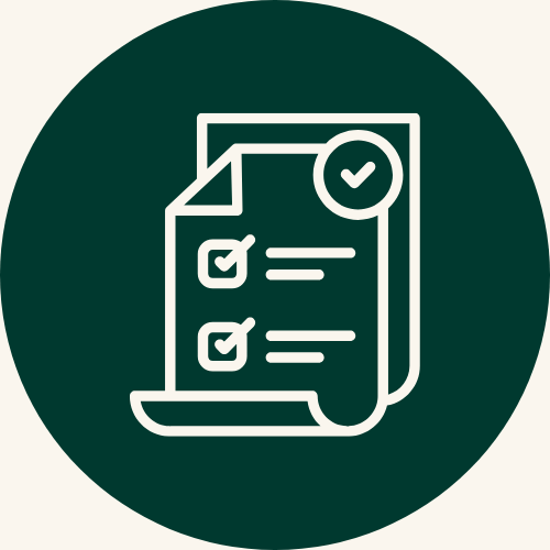 checklist icon to represent risk management measures 