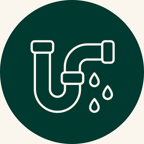 plumbing icon to represent top causes of water losses in mass timber