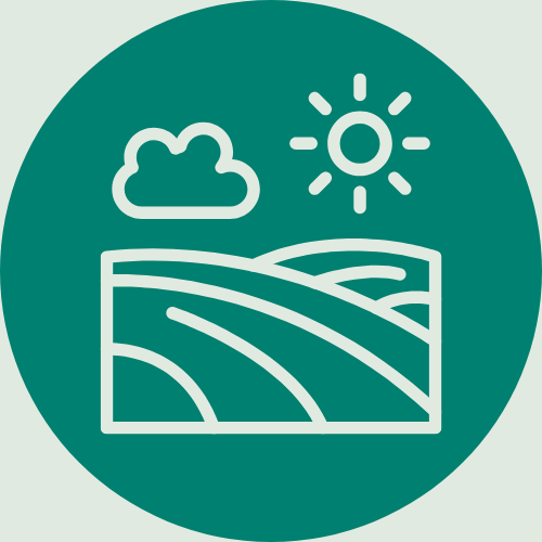 A icon showing rolling hills and sun representing British Columbia