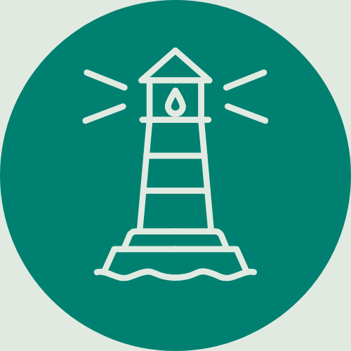 A lighthouse icon to represent Nova Scotia