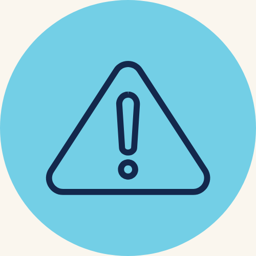 a caution icon represent losing financing