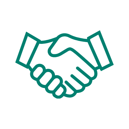 handshake icon to represent protectionism and bilateral trade